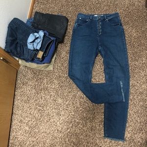 ASOS high waist jeans button fly